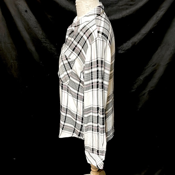 EUC Sanctuary Plaid Long Sleeve Button Front Top - Picture 3 of 11